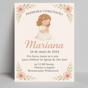 Convite para Comunhão convite primeira reunião
