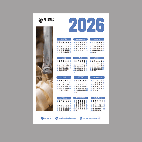 Calendário de Parede A3 Personalizado 2