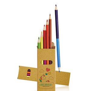 Conjunto de lápis de cor bicolores 18 cm